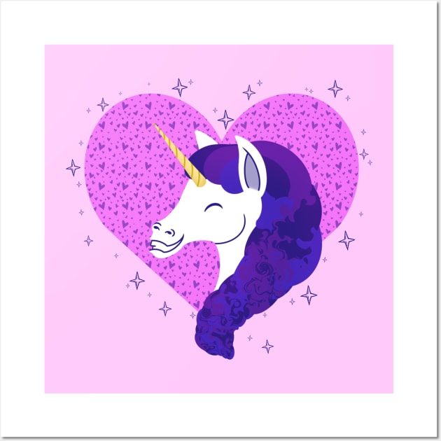 Unicorn Princess Wall Art by WatershipBound